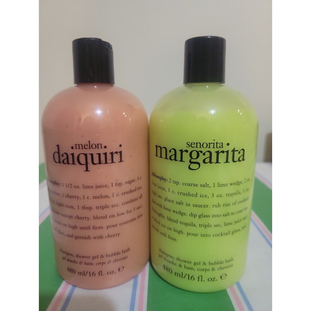 Philosophy Melon Daiquiri & Senorita Margarita 3-in-1 Shower Gel 16oz NEW SEALED